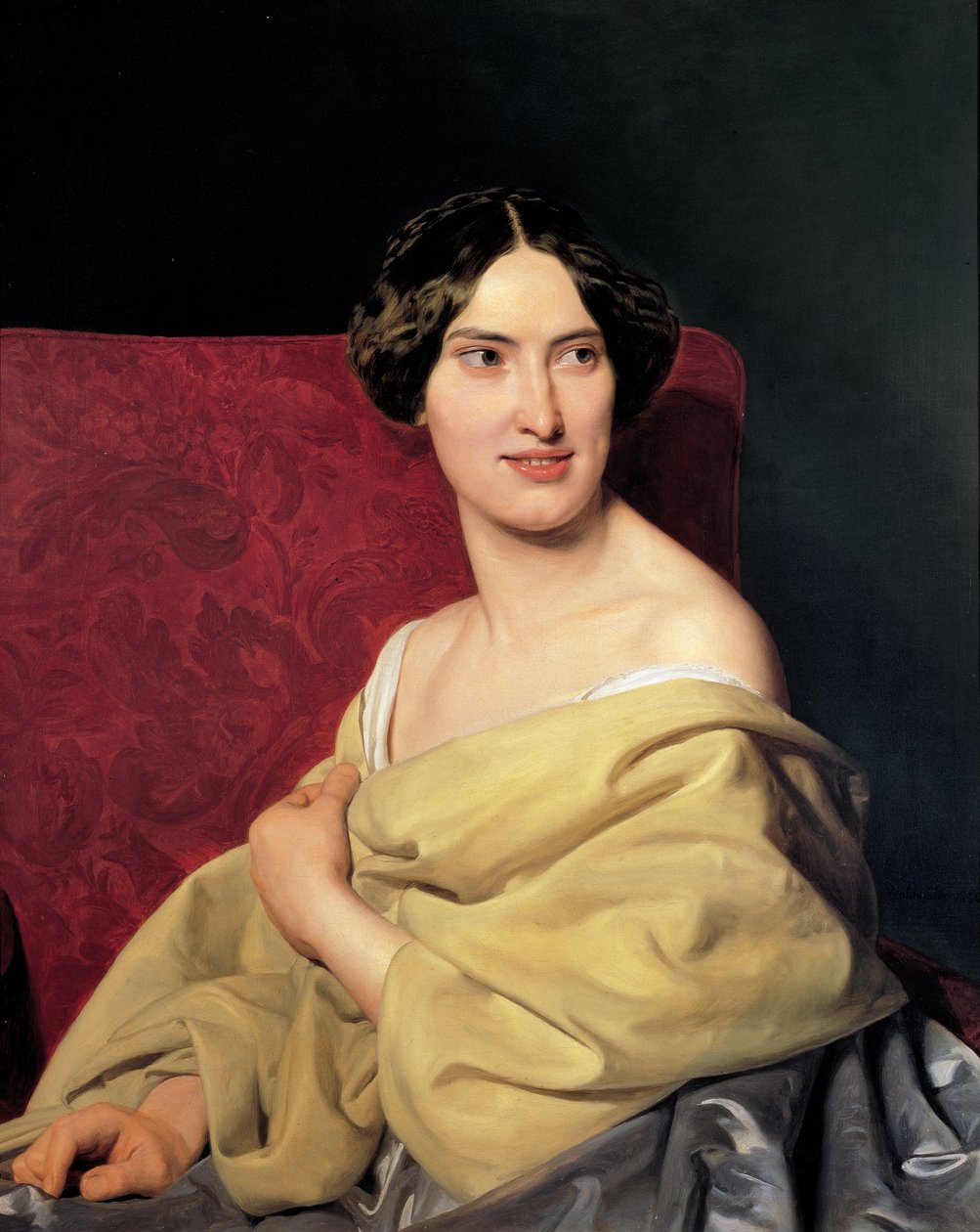 Anna Bayer, konstnärens andra fru av Ferdinand Georg Waldmuller