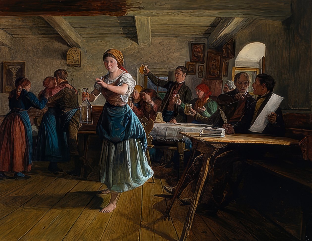 Dansen. 1863 av Ferdinand Georg Waldmuller