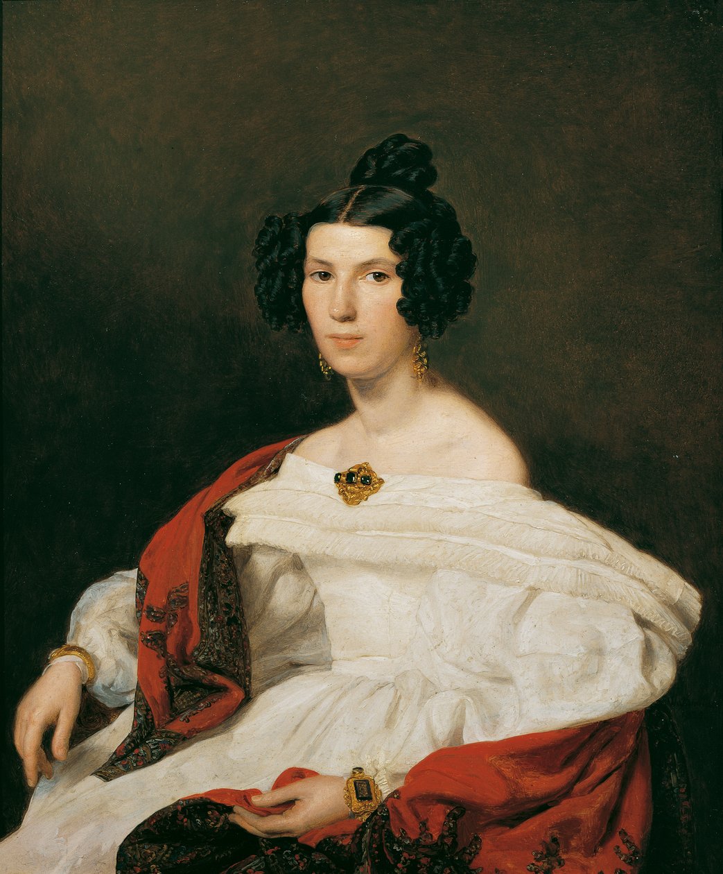 Hustru till hovtjänstemannen Josef von Stadler av Ferdinand Georg Waldmuller