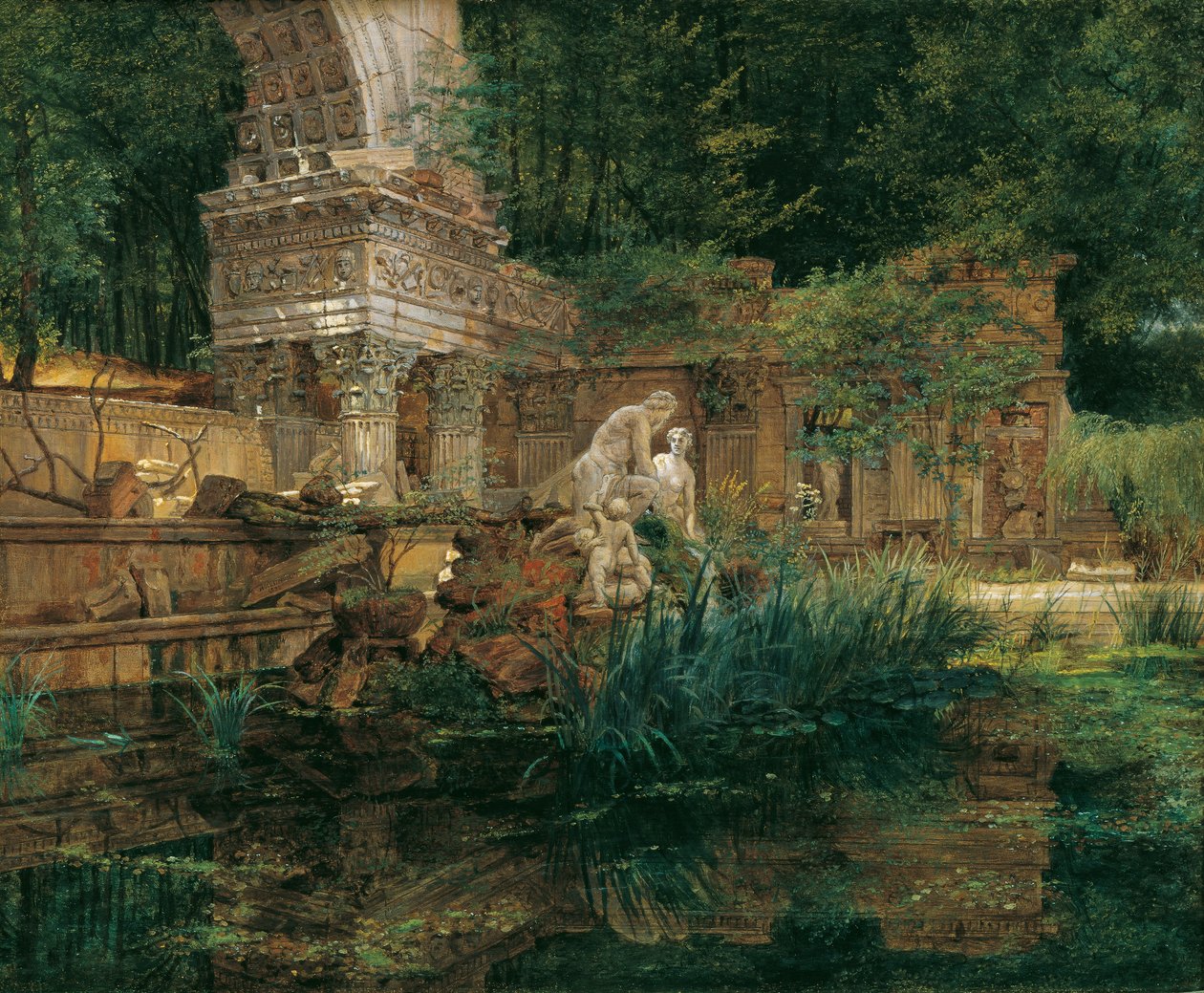 De romerska ruinerna i Schönbrunn av Ferdinand Georg Waldmuller