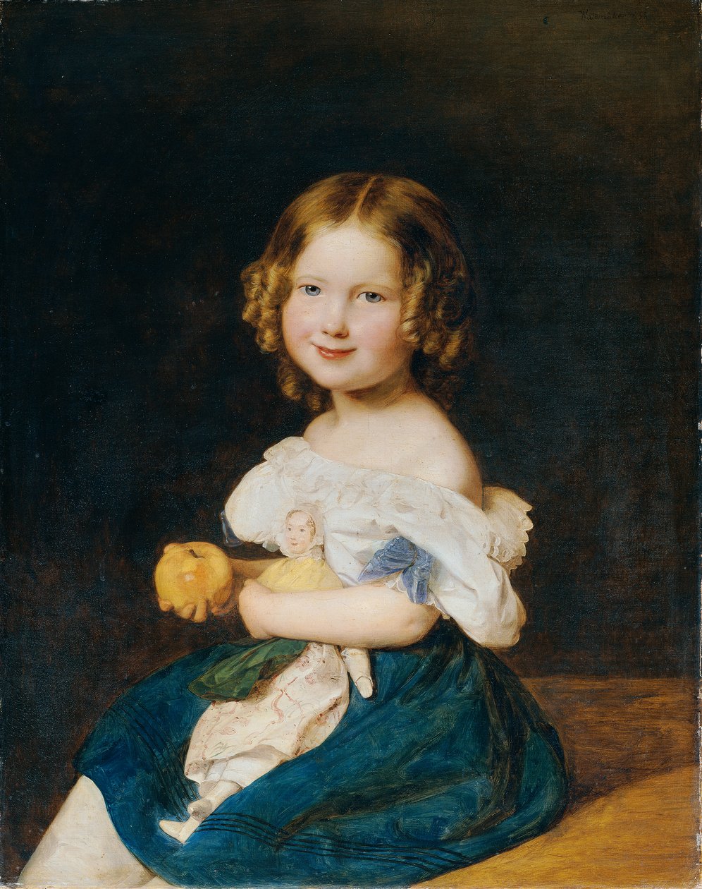 Emilie Werner (1832 - 1835), dotter till Johann och Magdalena Werner av Ferdinand Georg Waldmuller