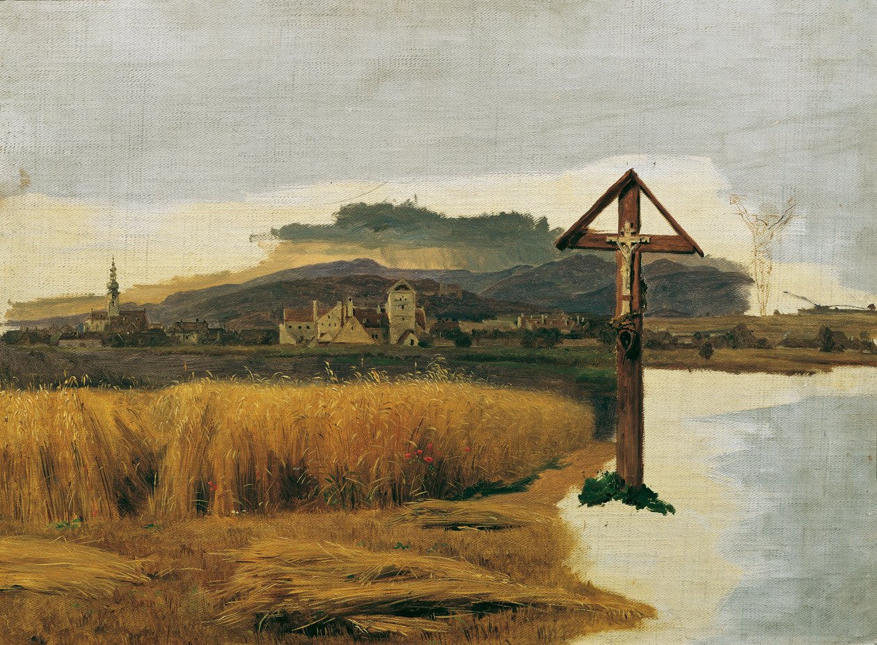 Brunn am gebirge landskap av Ferdinand Georg Waldmuller