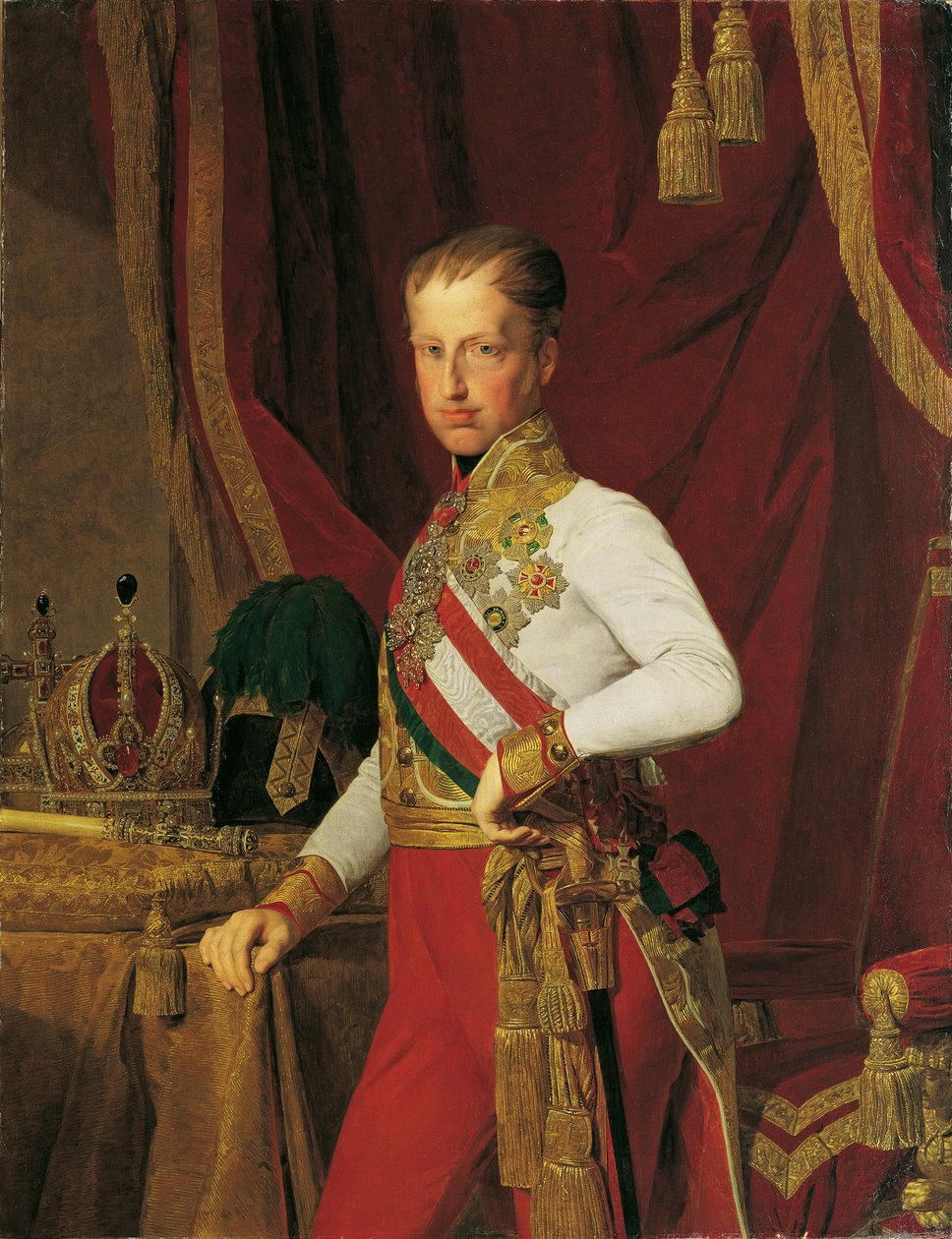Porträtt av kejsar Ferdinand I av Österrike 1793-1875, 1839. av Ferdinand Georg Waldmuller