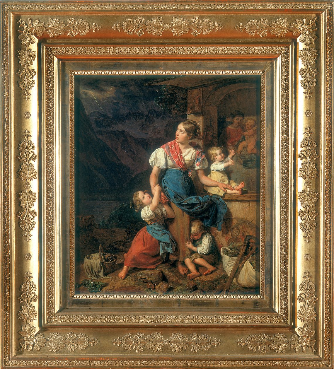 Bön inför altarillan av Ferdinand Georg Waldmuller