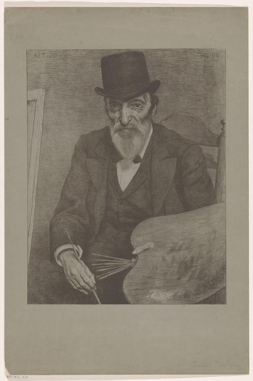 Porträtt av Hendrik Valkenburg Kända samtida skissade till liv (original serietitel) av Ferdinand Hart Nibbrig (signed by artist)