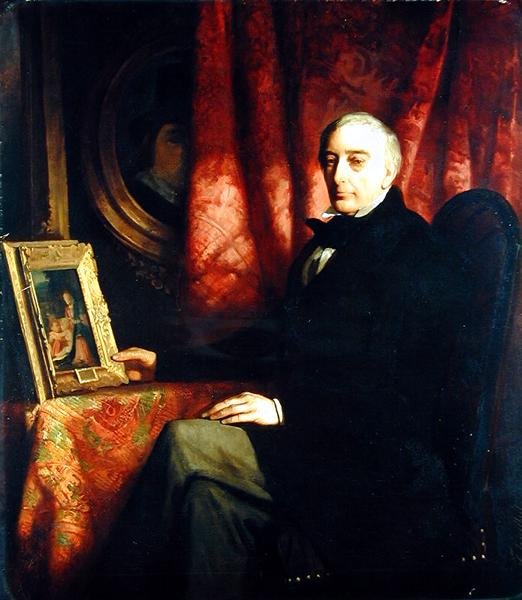 Porträtt av konstsamlaren Nicolaus Hudtwalcker, 1852 av Ferdinand Heilbuth