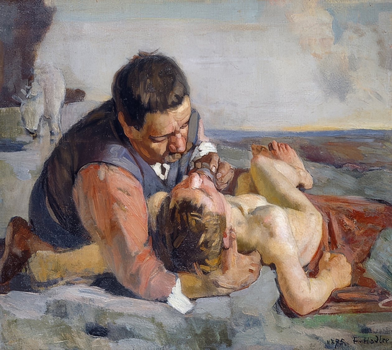 Den gode samariten. Omkring 1883 av Ferdinand Hodler