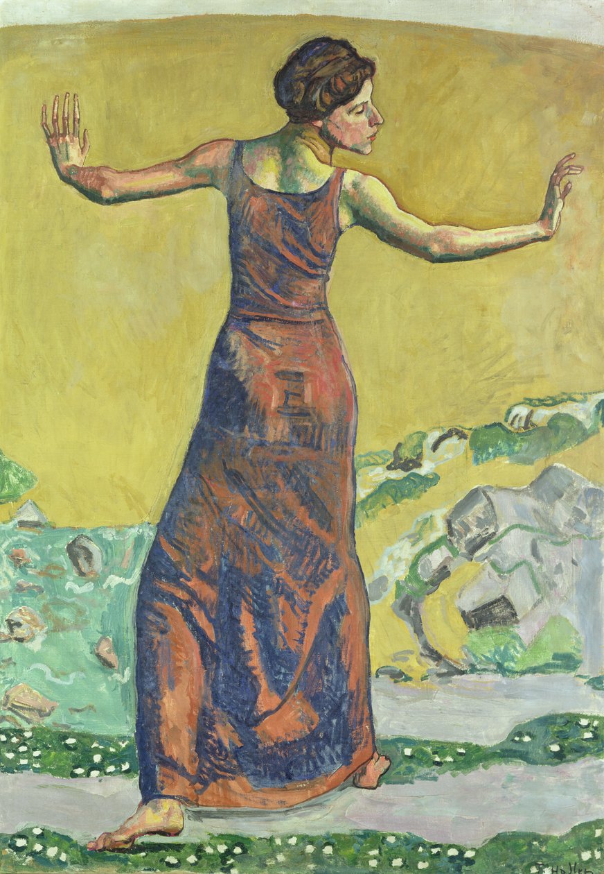 Happy Woman (olja på duk) (se även 155108) av Ferdinand Hodler