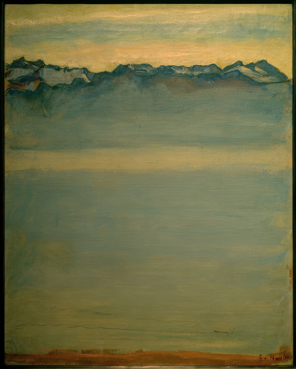 Genèvesjön med Savoyalperna av Ferdinand Hodler