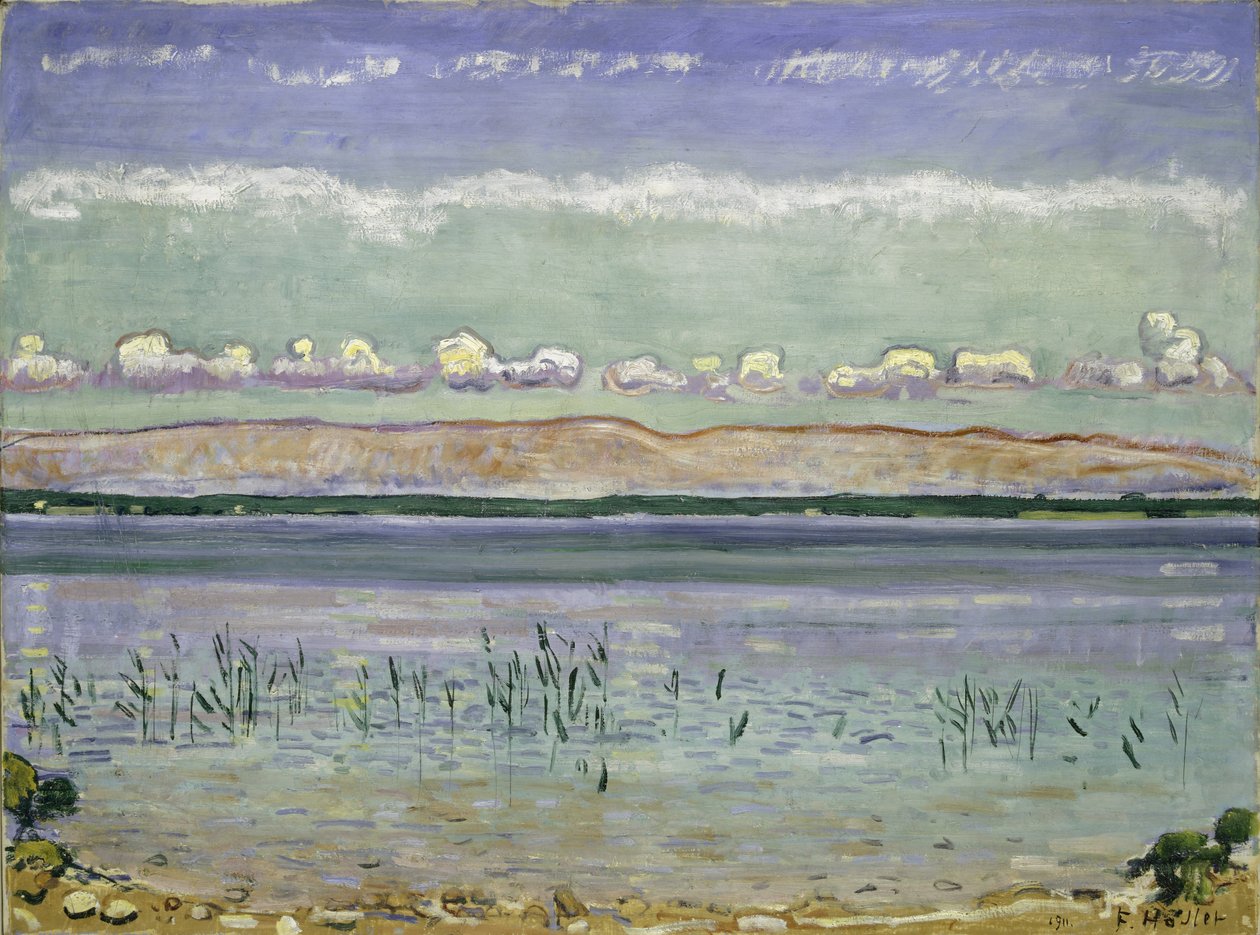 Genèvesjön med Jura Hills, 1911 av Ferdinand Hodler