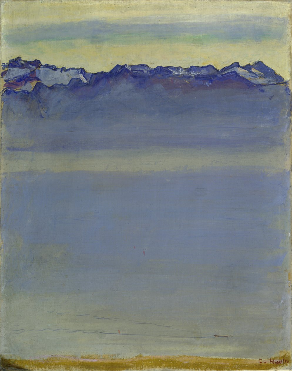 Genèvesjön med Savoyalperna av Ferdinand Hodler