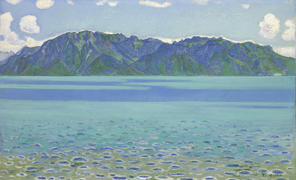Le Grammont, av Hodler, Ferdinand (1853-1918). olja på duk av Ferdinand Hodler