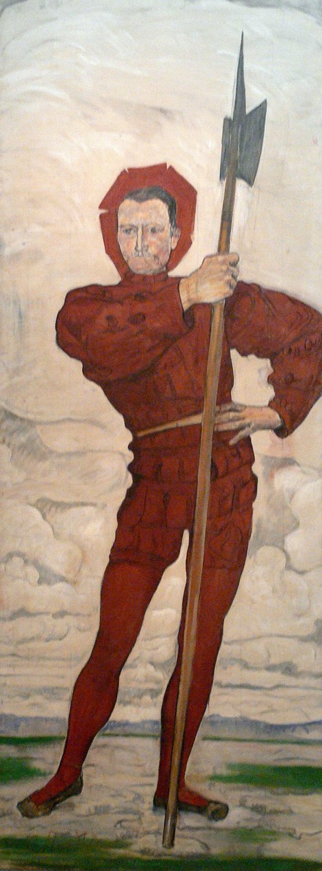 Man med hellebard av Ferdinand Hodler