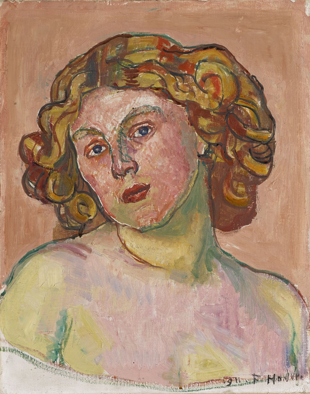 Porträtt av Regina Morgeron, 1911. av Ferdinand Hodler