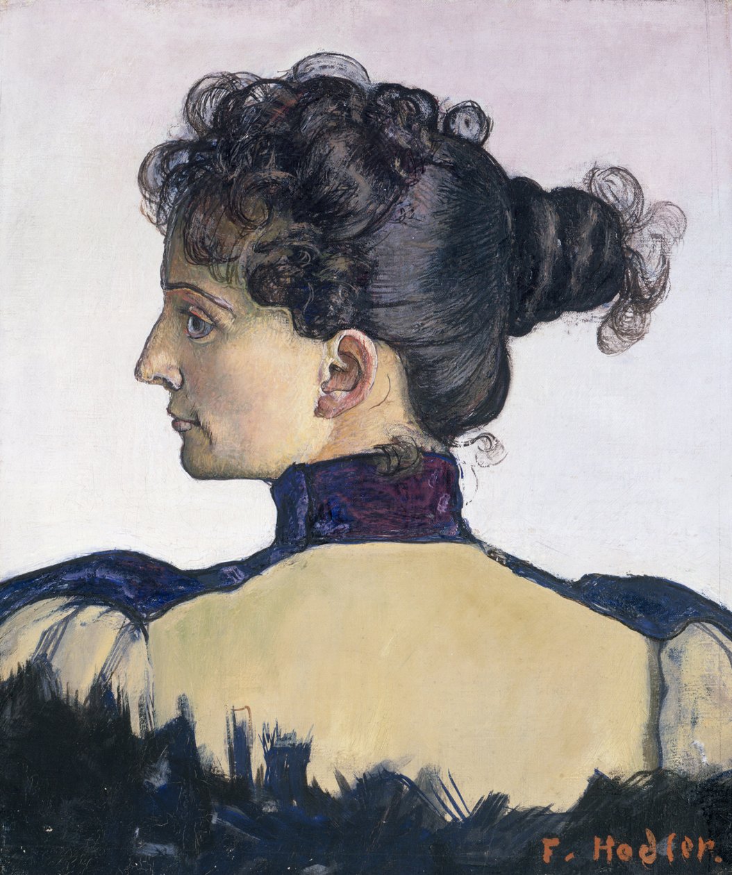Porträtt av Mademoiselle Berthe Jacques, konstnärens hustru av Ferdinand Hodler