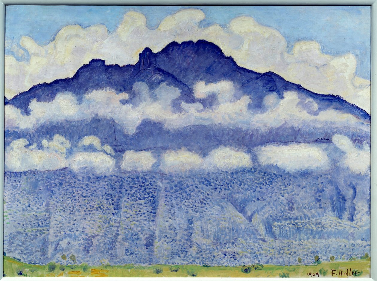 Schynige platte (bergslandskap i Oberland, schweiziska alperna). Målning av Ferdinand Hodler (1833-1918) Ec. Följ. av Ferdinand Hodler