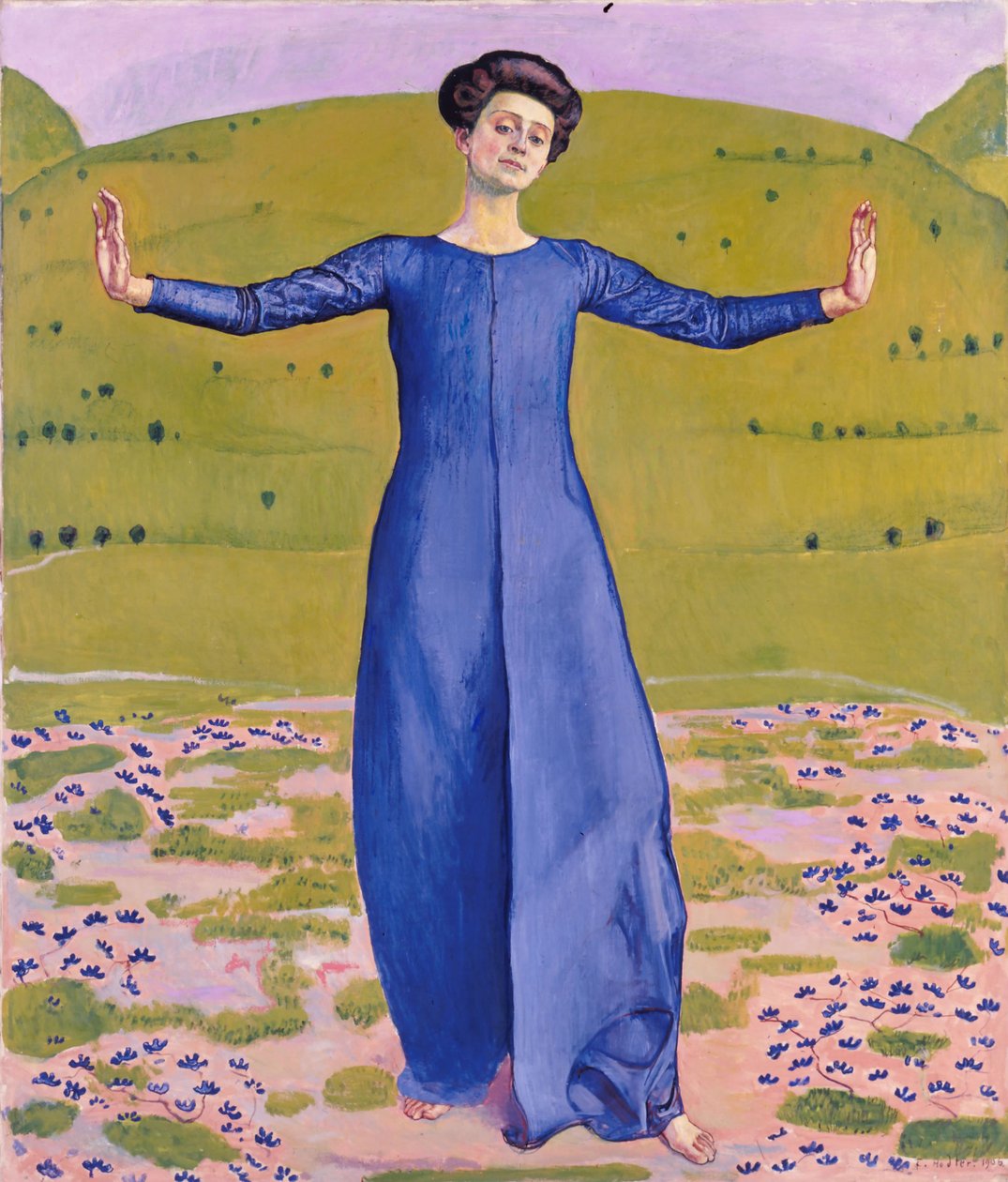 Sång från fjärran, 1906 av Ferdinand Hodler