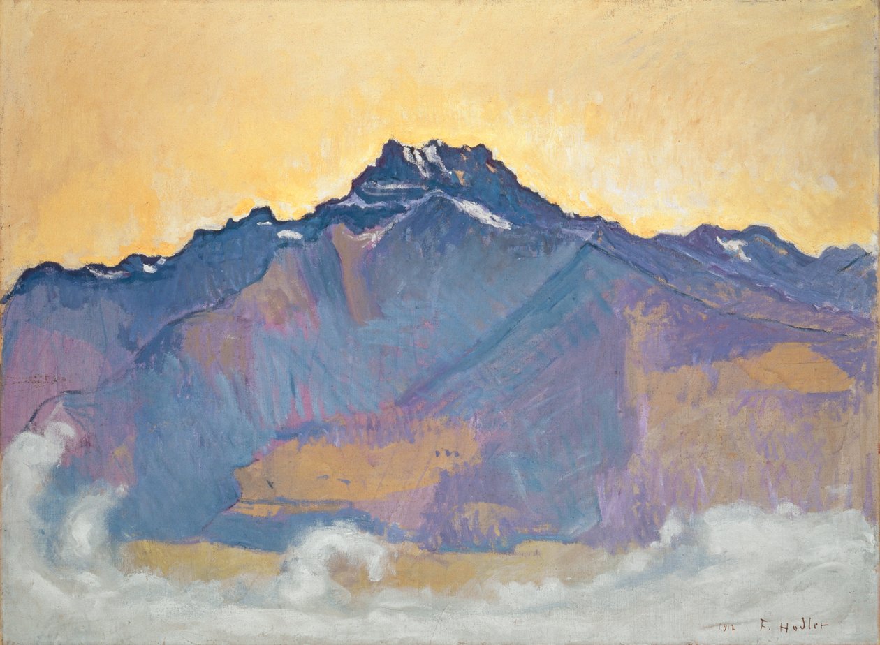 Dents du Midi sett från Chesières, 1912 av Ferdinand Hodler