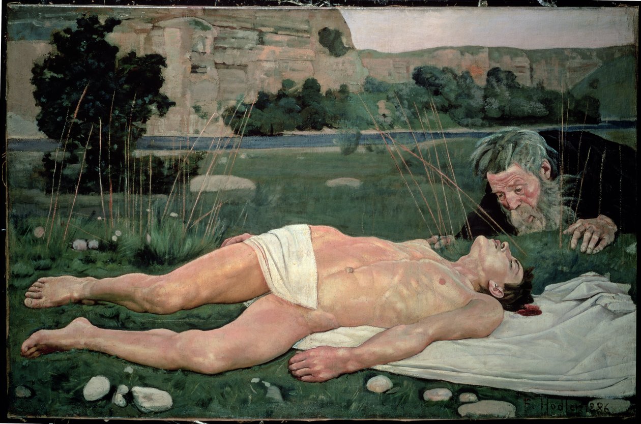 Den barmhärtige samariten, 1886 av Ferdinand Hodler
