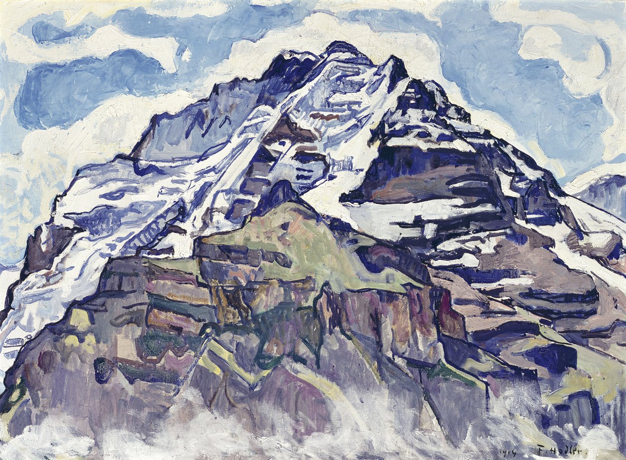 Jungfrau, sett från Muerren av Ferdinand Hodler