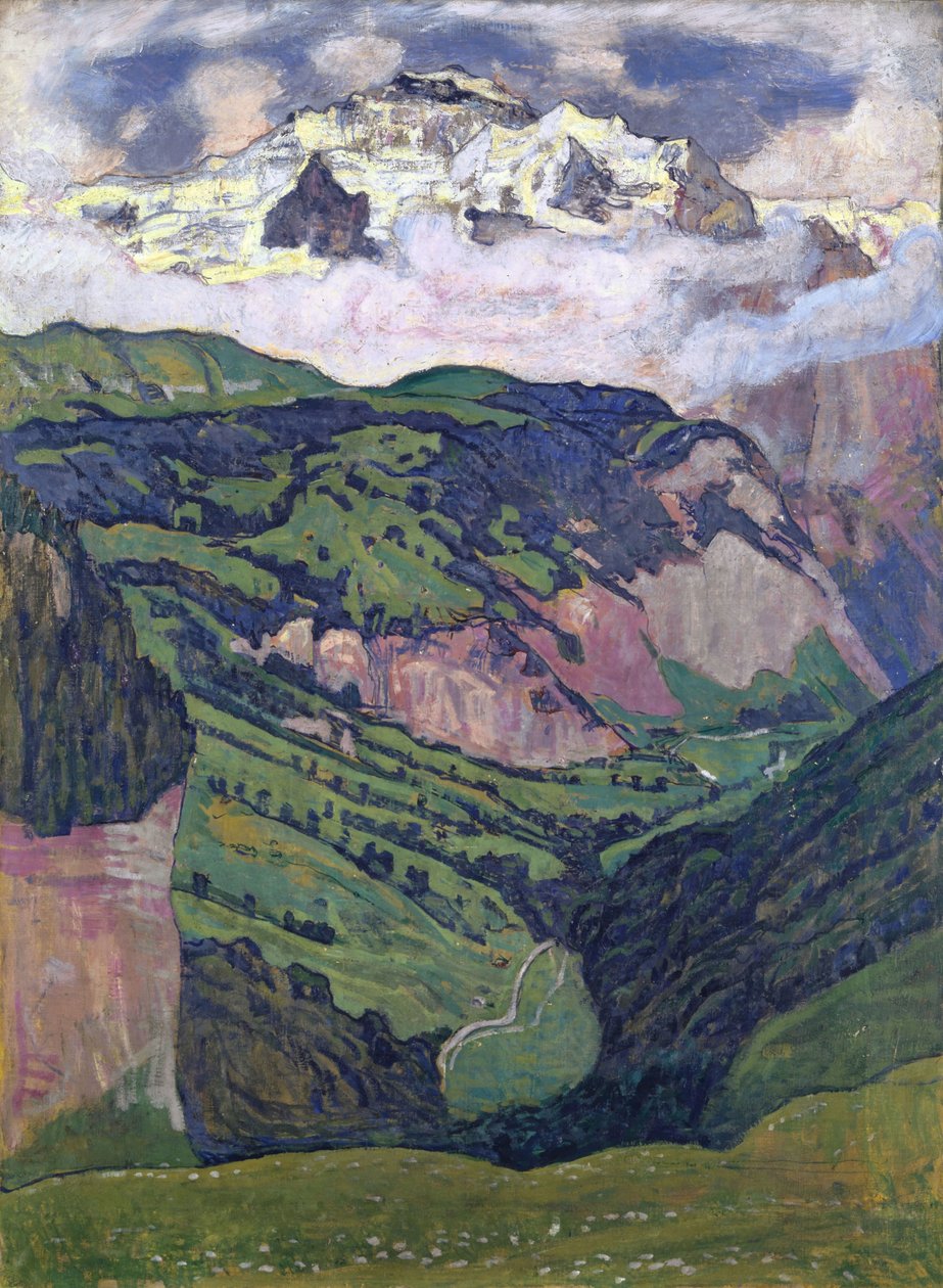 Jungfrau sett från Isenfluh, 1902. av Ferdinand Hodler