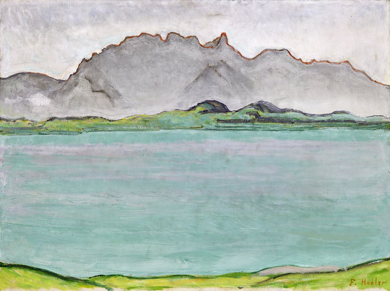 Stockhornbergen och Thunsjön, 1911 av Ferdinand Hodler