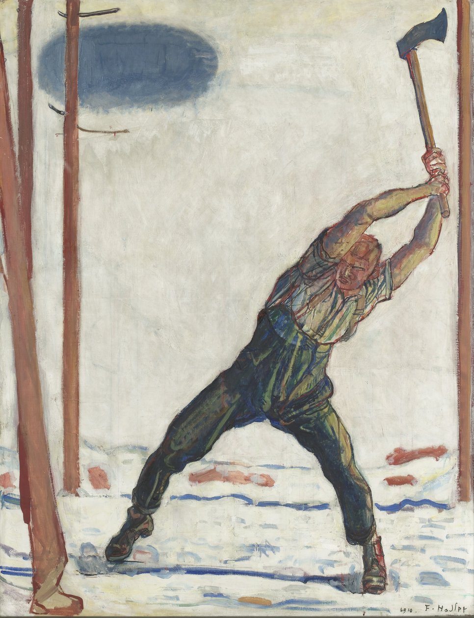 Vedhuggaren, 1910 av Ferdinand Hodler