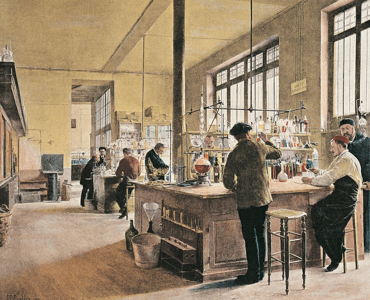 Frankrike, Paris, kommunalt kemiskt laboratorium i Paris av Ferdinand Joseph Gueldry