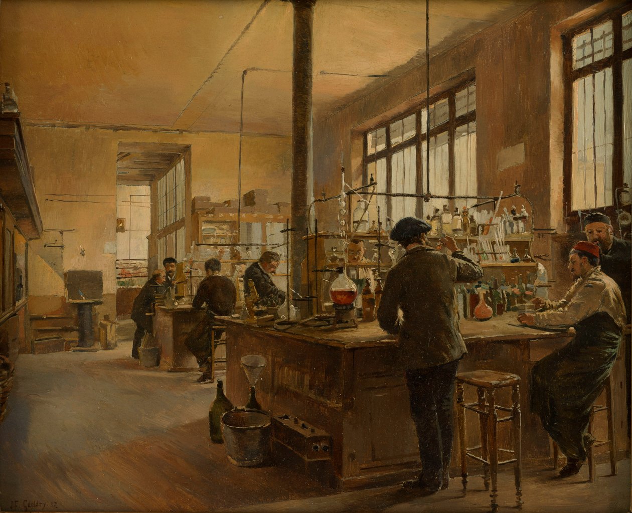 Municipal Chemistry Laboratory, Paris polisprefektur, 1887. av Ferdinand Joseph Gueldry