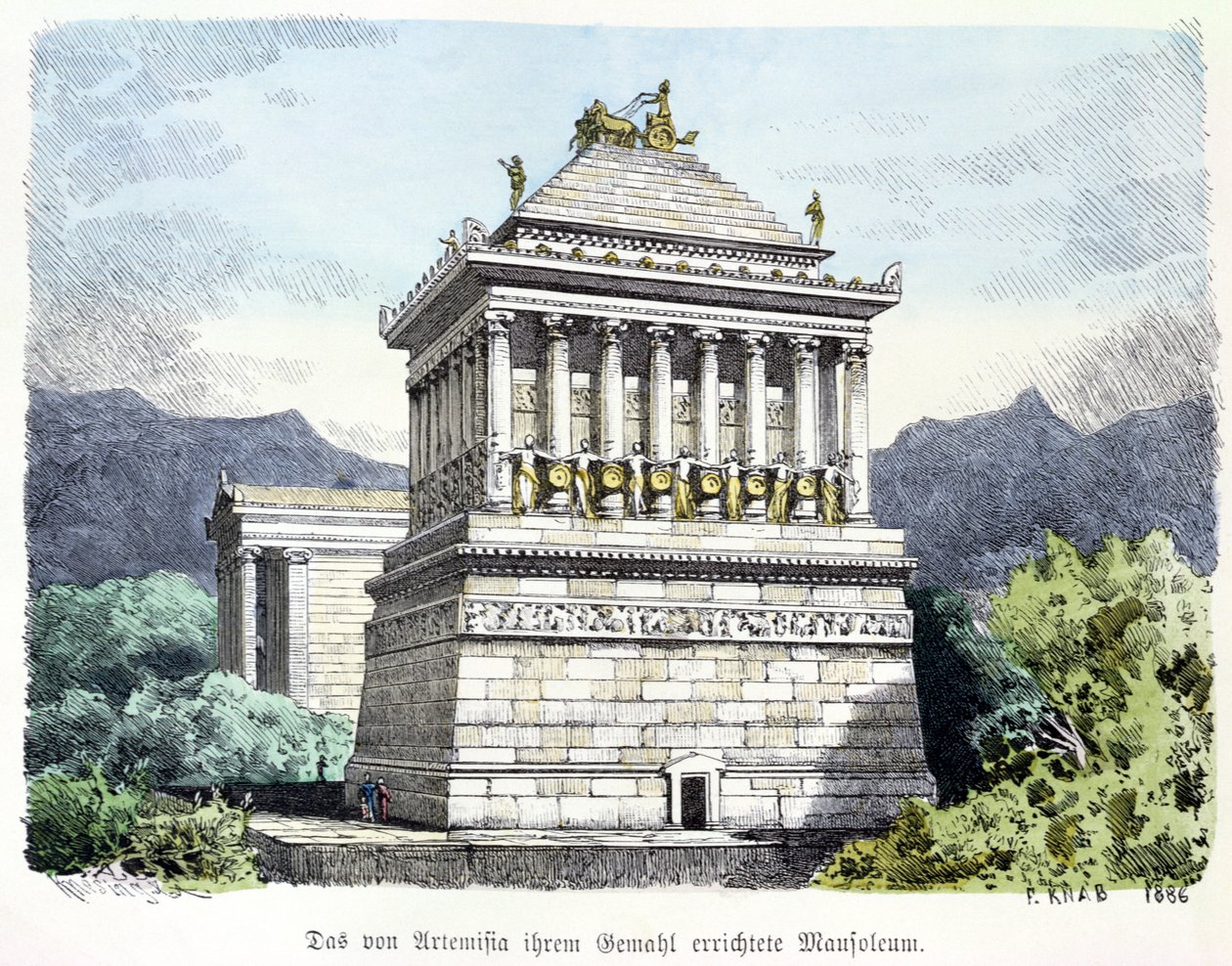 Halikarnassos mausoleum, från en serie av 
