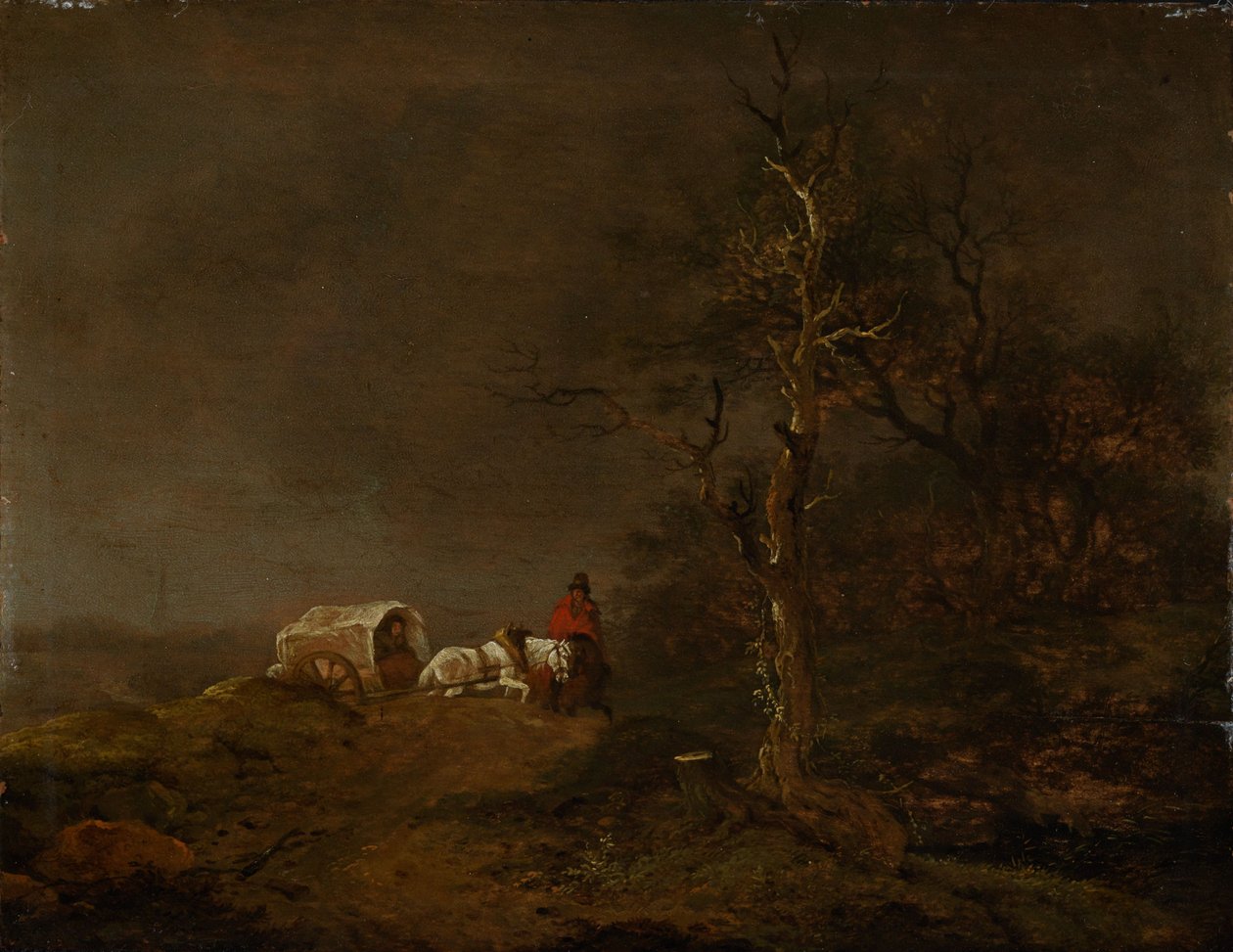 Åsklandskap med bondvagn av Ferdinand Kobell