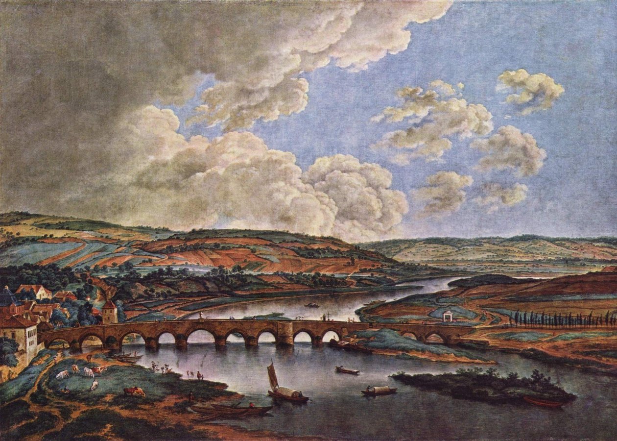 Huvudbron nära Aschaffenburg (Aschaffenburg Cycle) av Ferdinand Kobell