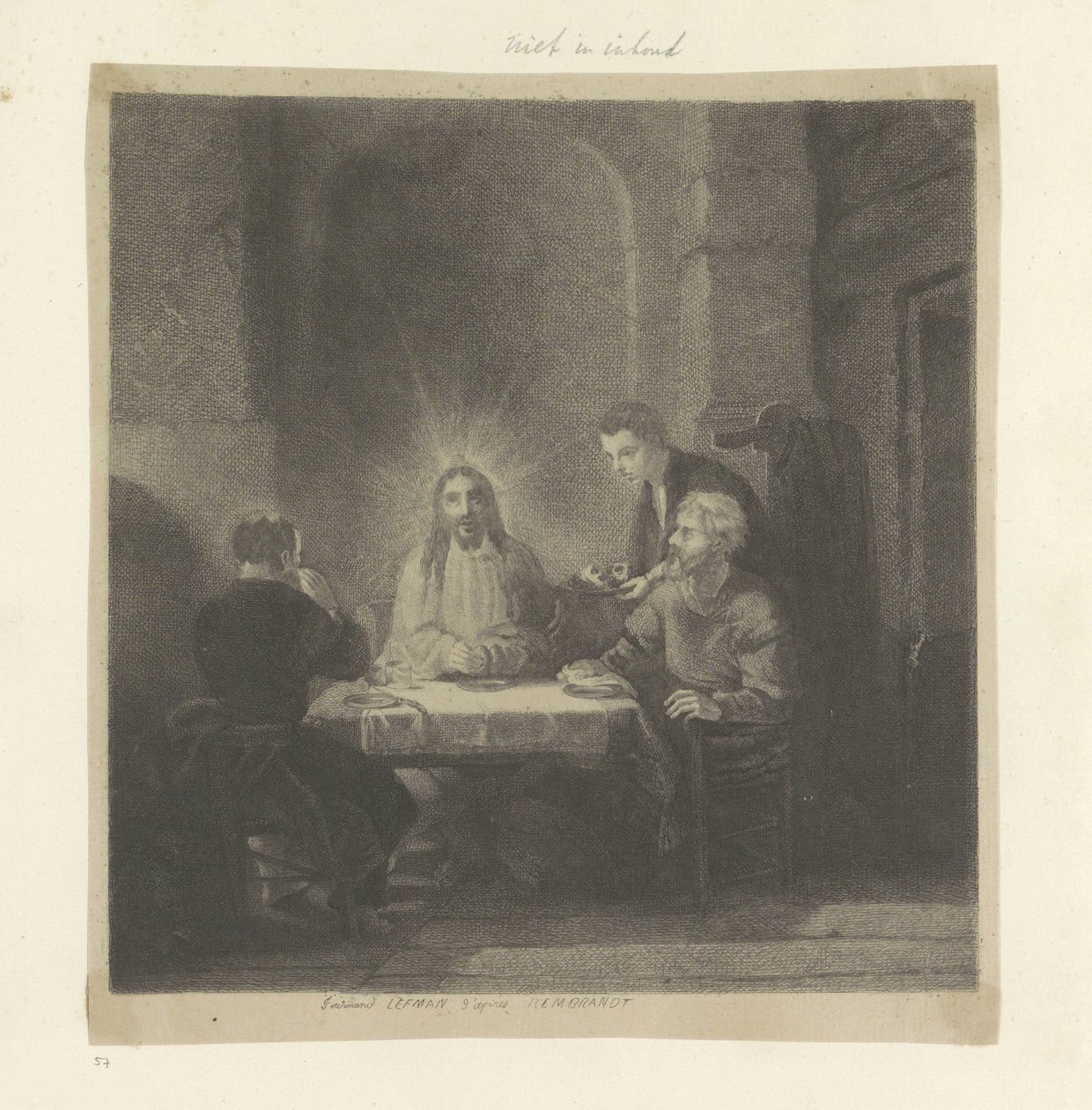 Maaltijd te Emmaus Samling av åttiofem originaltryck (serietitel) av Ferdinand Lehman