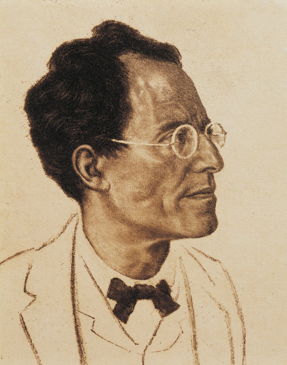 Porträtt av den österrikiske kompositören och dirigenten Gustav Mahler (Kalischt av Ferdinand Michl