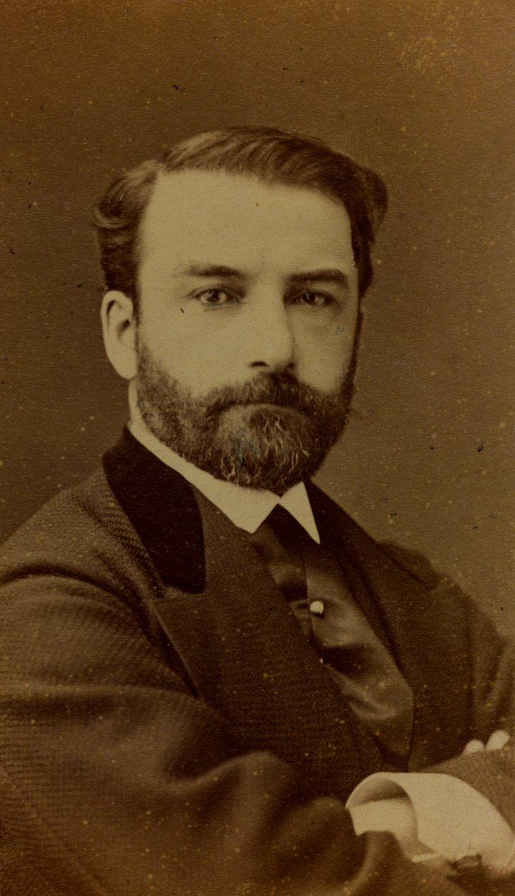 Porträtt av Léon Joseph Florentin Bonnat, fransk målare; visitkort av Ferdinand Mulnier