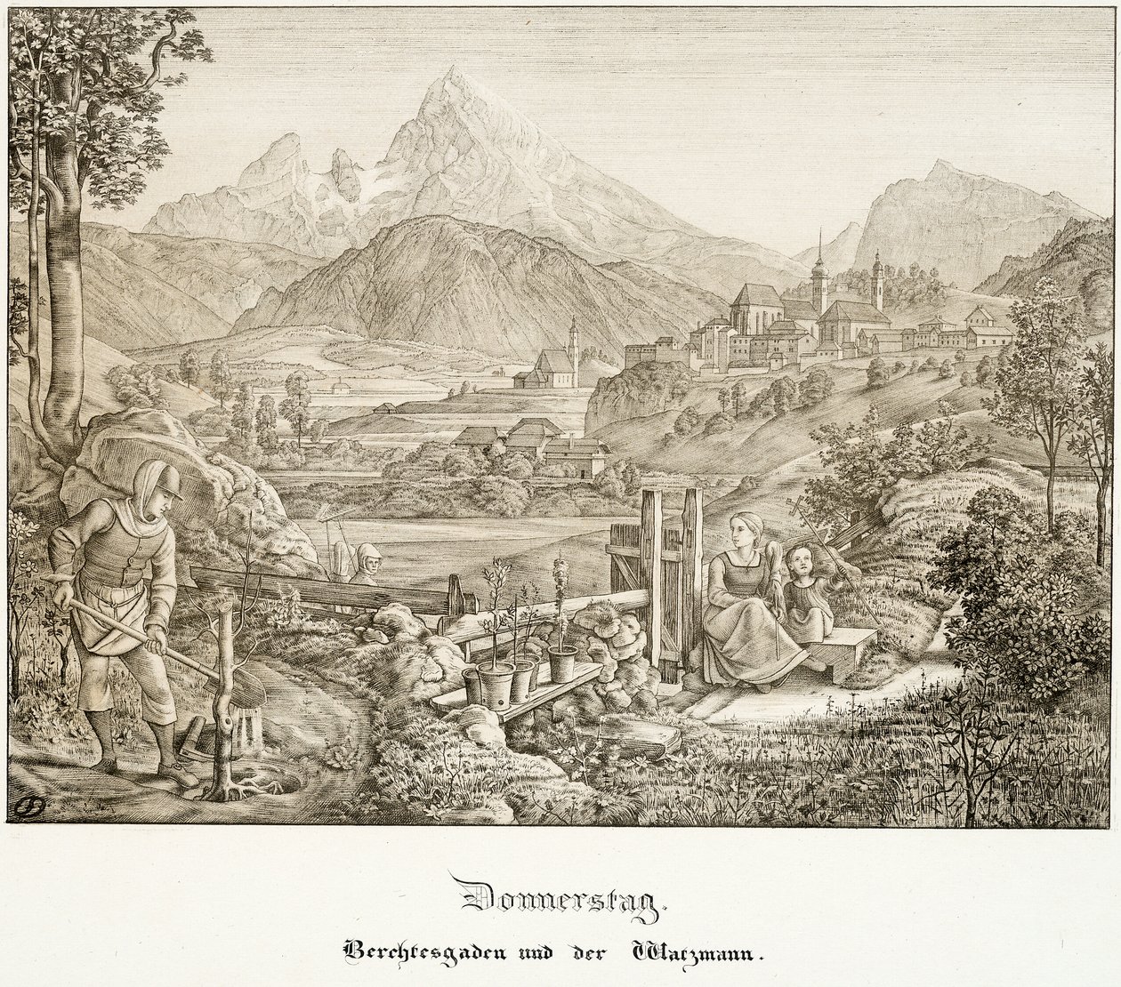 Torsdag: Berchtesgaden och Watzmann av Ferdinand Olivier
