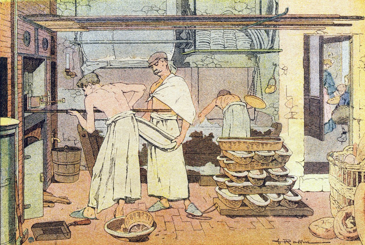 Bagaren, i barndomens bilderbok, ca 1900 (gravyr) av Ferdinand Raffin
