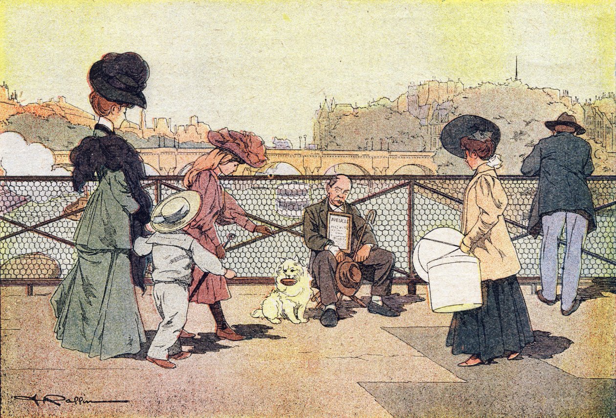 Den blinde tiggaren på konstbron i Paris, i Imagier de l
