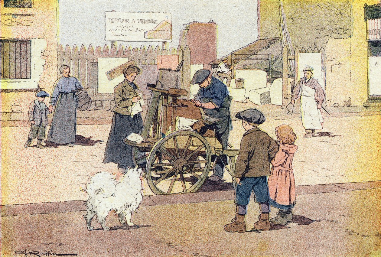 Shakern, i barndomens bildbok, ca 1900 (gravyr) av Ferdinand Raffin