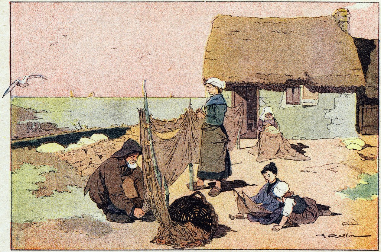 Syndaren, i barndomens bildbok, ca 1900 (gravyr) av Ferdinand Raffin