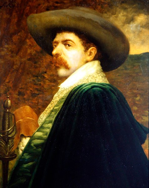 A Cavalier, ca 1875 (olja på panel) av Ferdinand Roybet