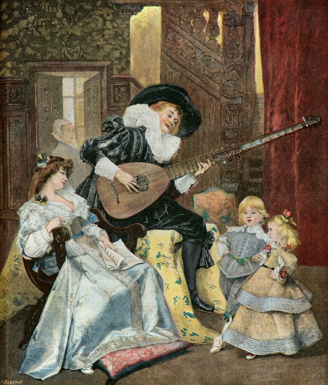 La Sarabande,1895 (Illustration) av Ferdinand Roybet