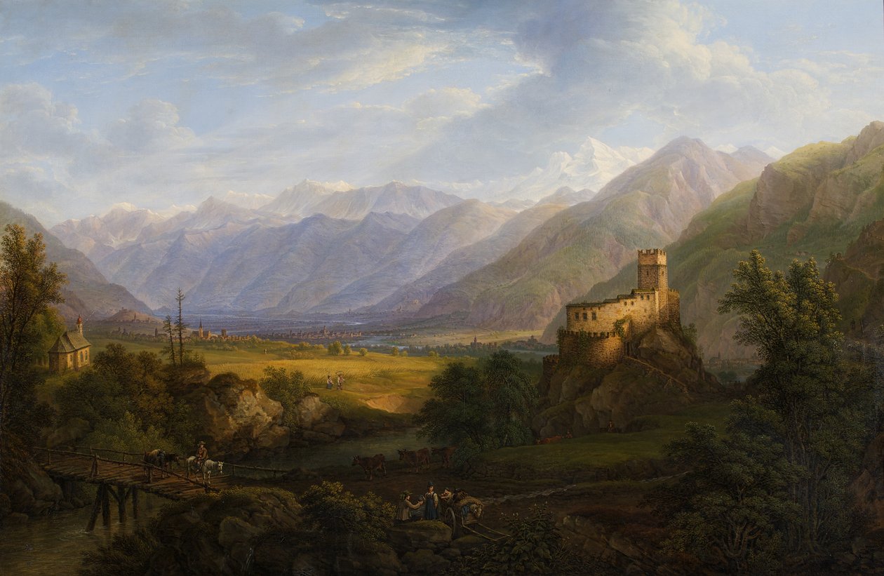 Glurnsertal med Adige i Tyrolen av Ferdinand Runk