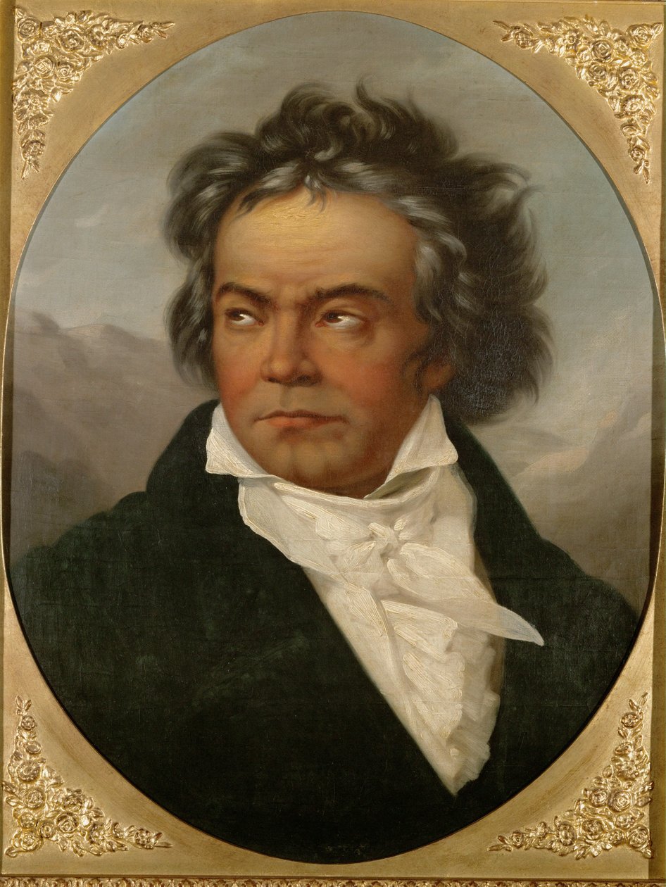 Ludwig van Beethoven ... (olja på duk) av Ferdinand Schimon