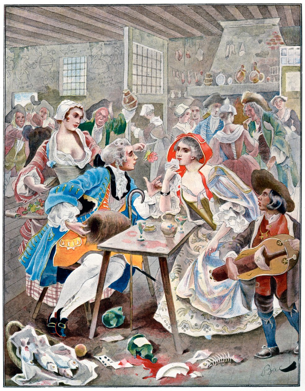 Liten Ramponneau, 1700-talet, c1870-1950. av Ferdinand Sigismund Bac