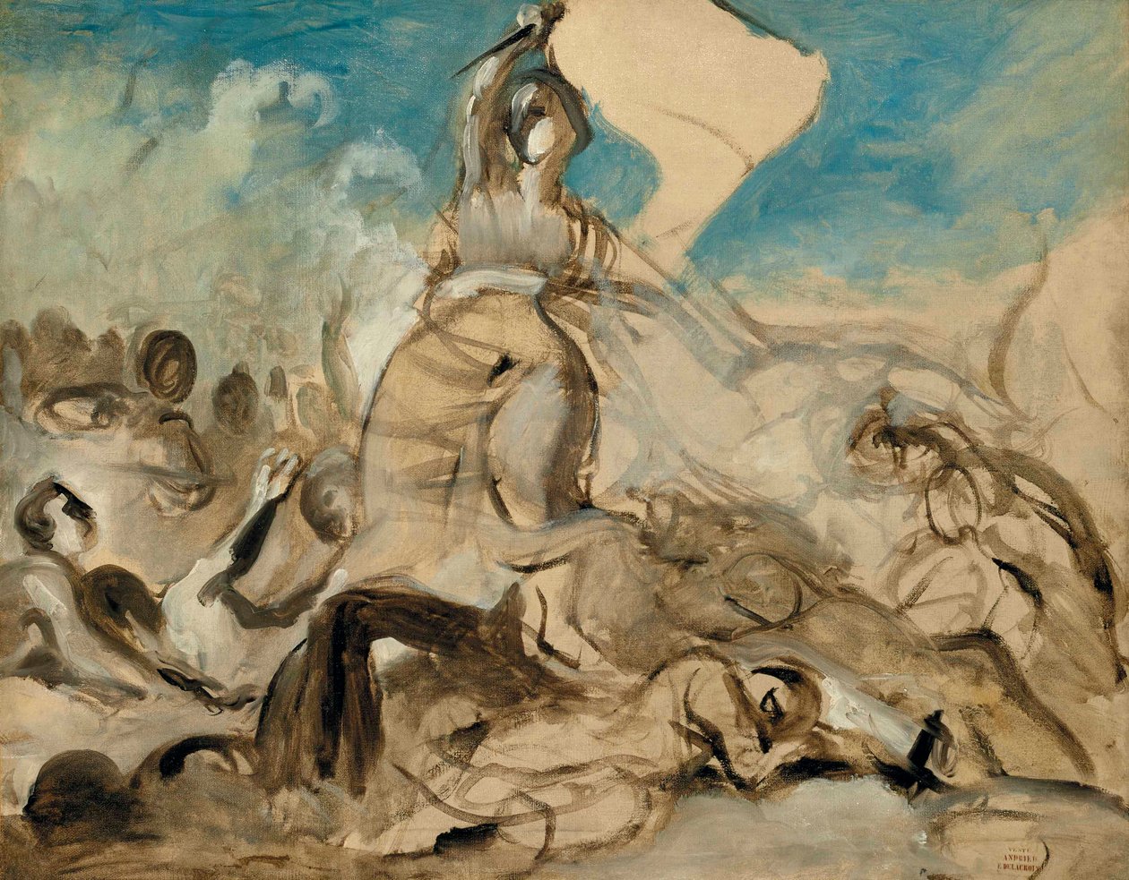 28 juli - Liberty Leading the People av Ferdinand Victor Eugene Delacroix