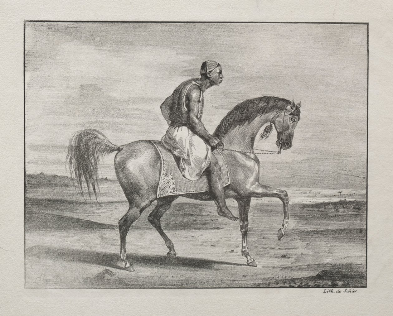 Afrikan till häst, 1823. av Ferdinand Victor Eugene Delacroix