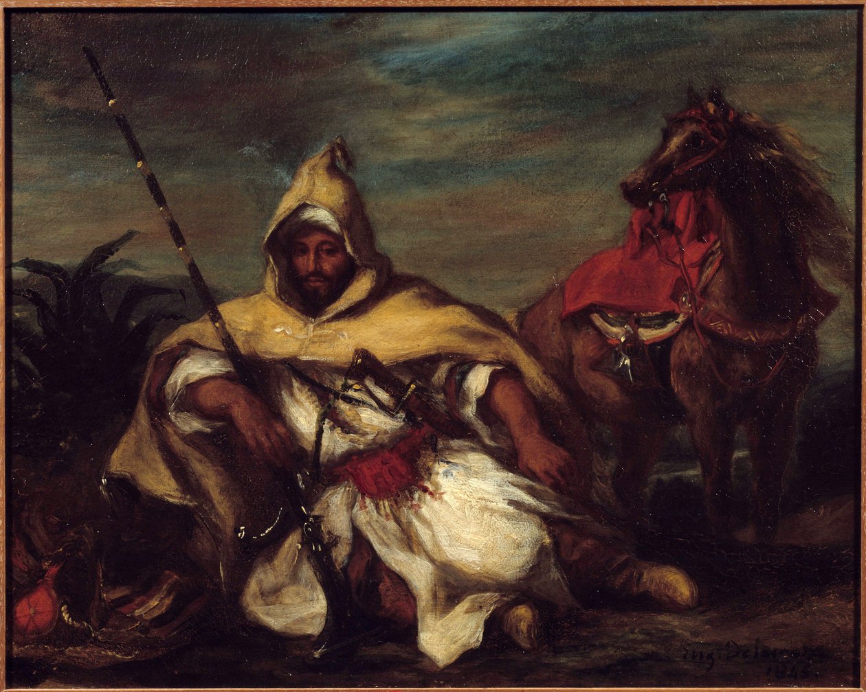 En arab. Målning av Eugene Delacroix (1798-1863) av Ferdinand Victor Eugene Delacroix