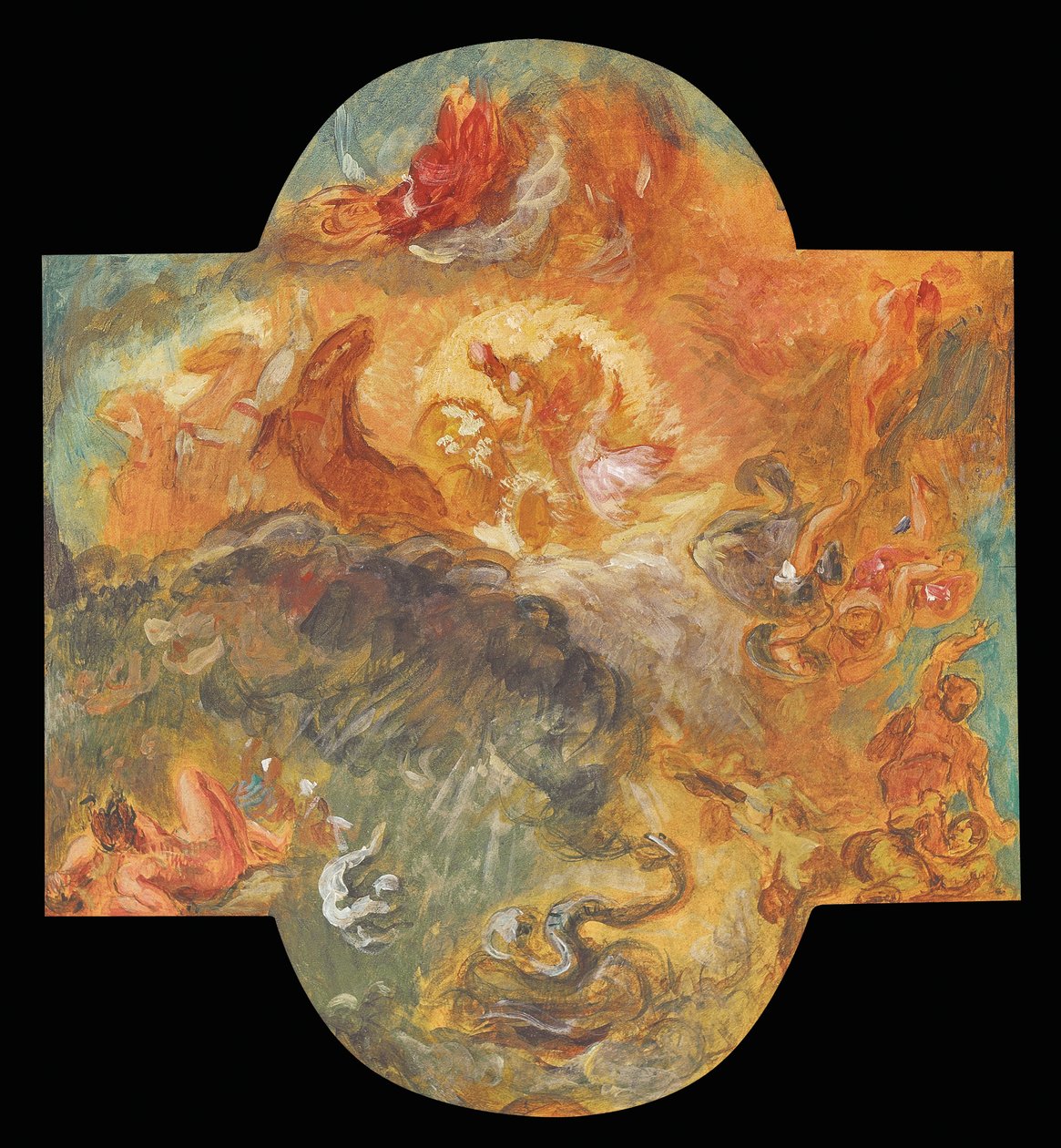 Apollo dödar Python, 1850 av Ferdinand Victor Eugene Delacroix