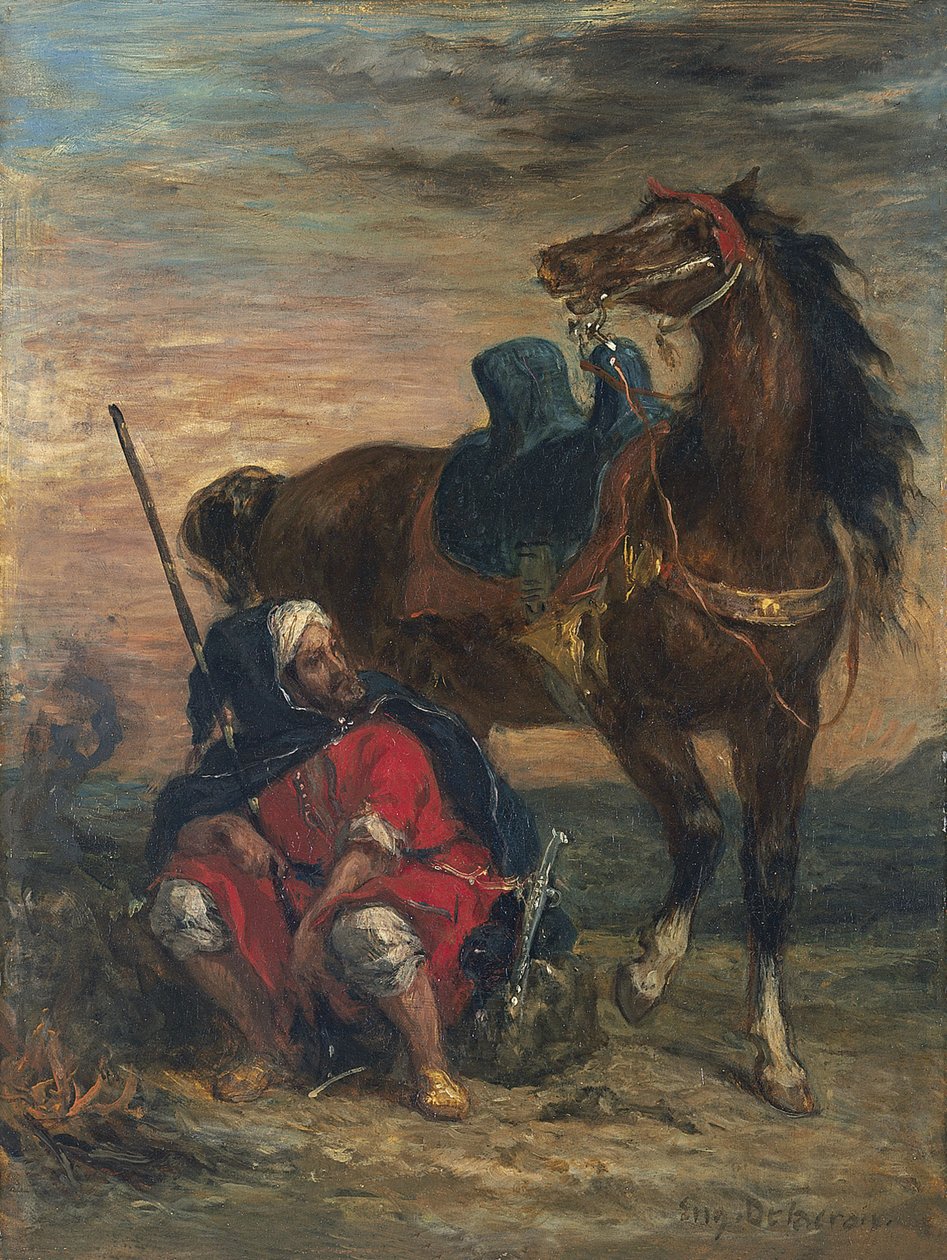 arabisk ryttare av Ferdinand Victor Eugene Delacroix